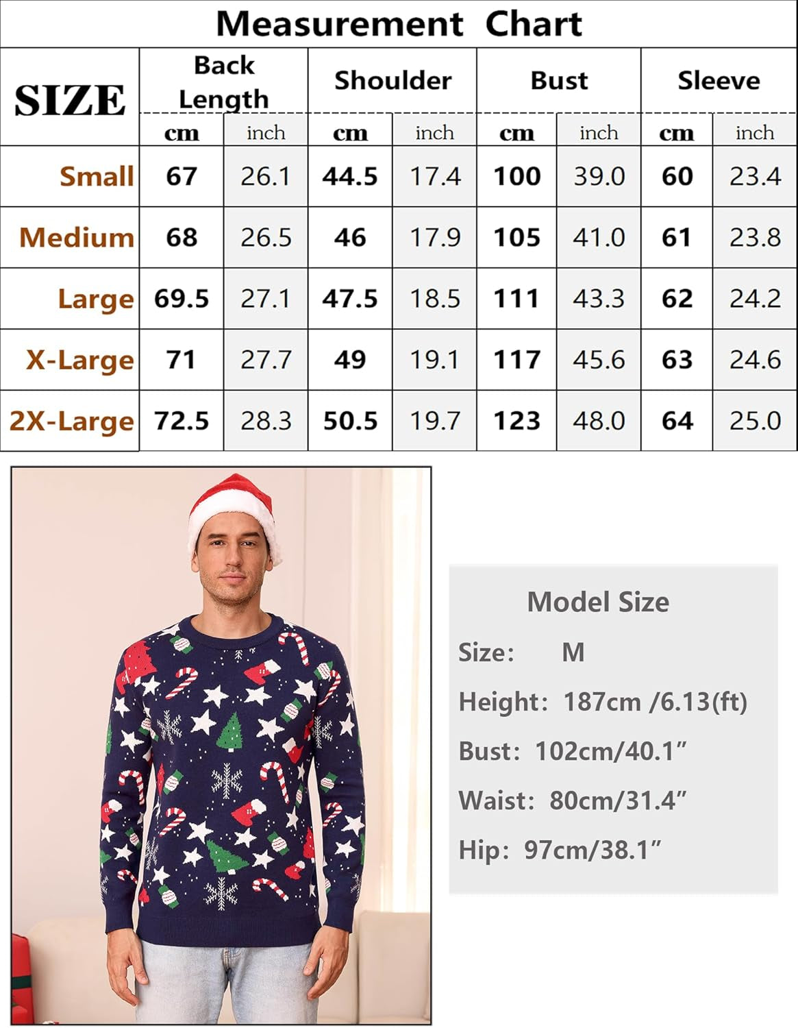 Iclosam Herren Weihnachtspullover Sweater Christmas Pullover Rundhals Warme Strickpulli Für Weihnachten