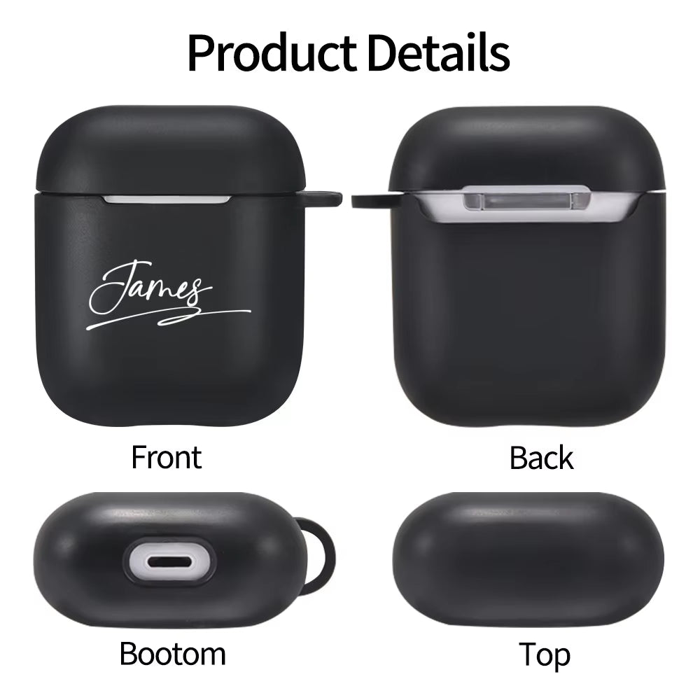 Custom Name for Airpods 2 Case Soft Silicone Luxury Cover DIY Letters for Air Pod Funda Airpods Cases Earphone Accessories Coque