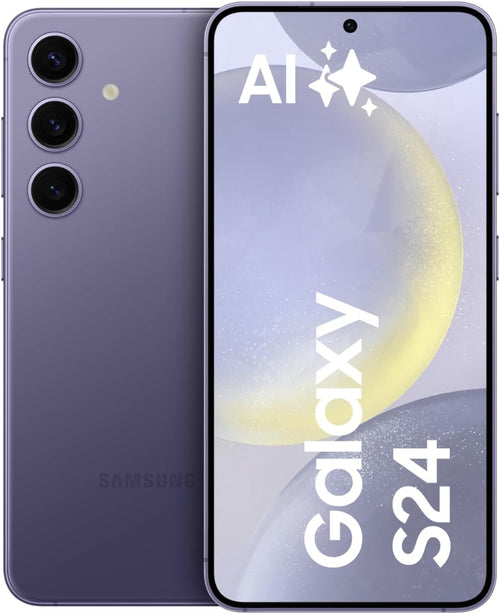 Samsung Galaxy S24 AI Smartphone, Android-Handy Ohne Vertrag, 8 GB RAM, 256 GB Speicher, 50-Mp-Kamera, Lange Akkulaufzeit, Cobalt Violet, 3 Jahre Herstellergarantie