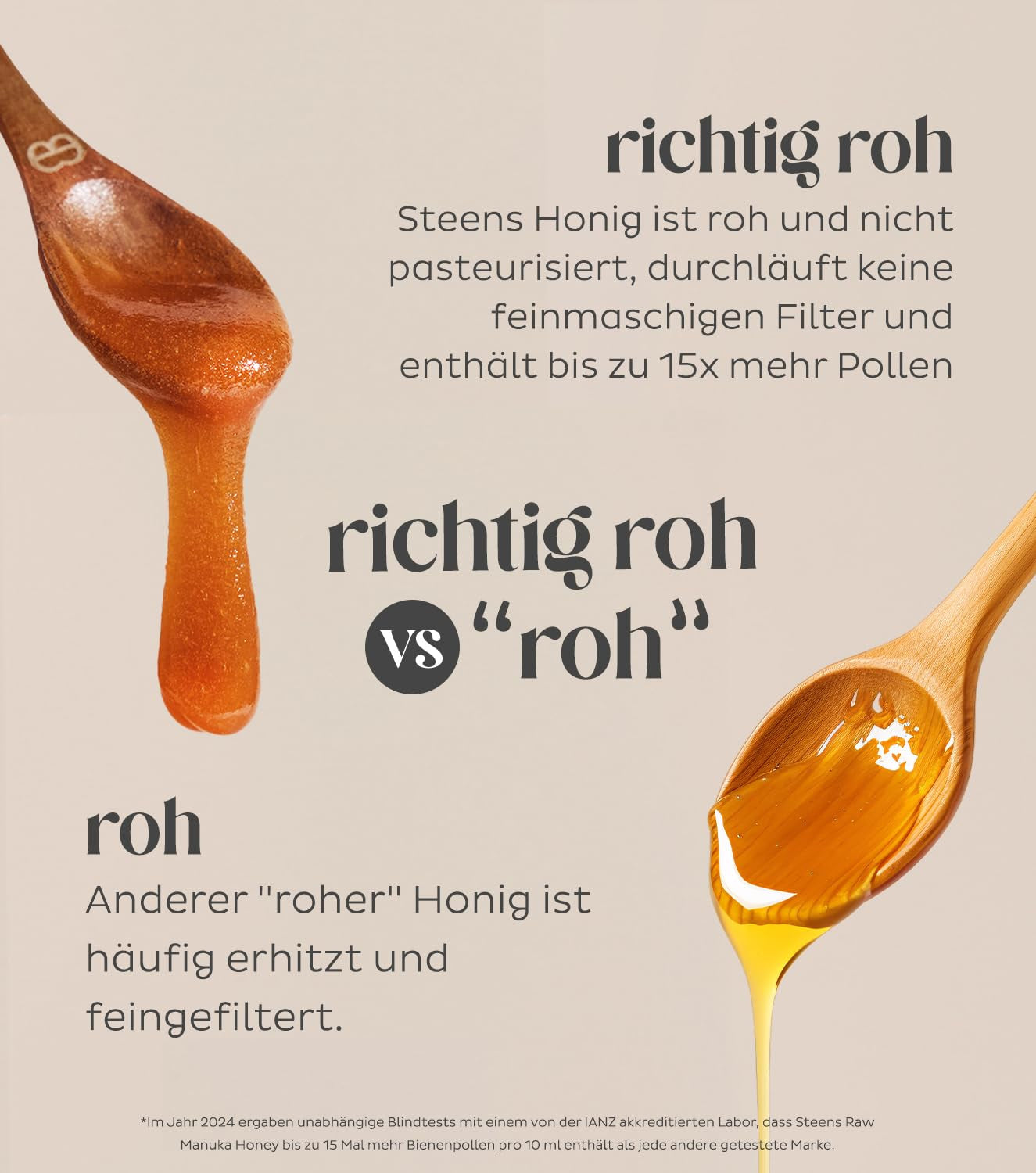 Manuka Honey MGO 515+ - 340 G Rein Roher 100% Zertifizierter UMF 15+ Manuka Honig - Abgefüllt Und Versiegelt in Neuseeland