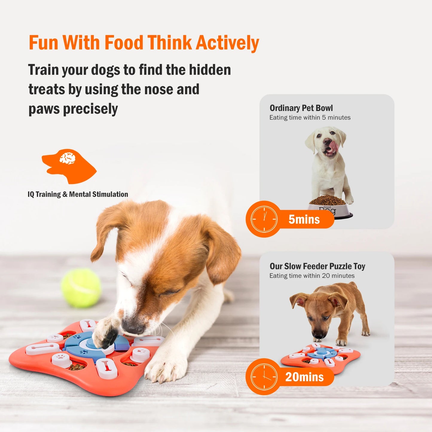 Dog Puzzle Toys for IQ Training & Mental Enrichment, Interactive Dog Toys for Large Medium Small Dogs,Dog Treat Puzzle Dispensin
