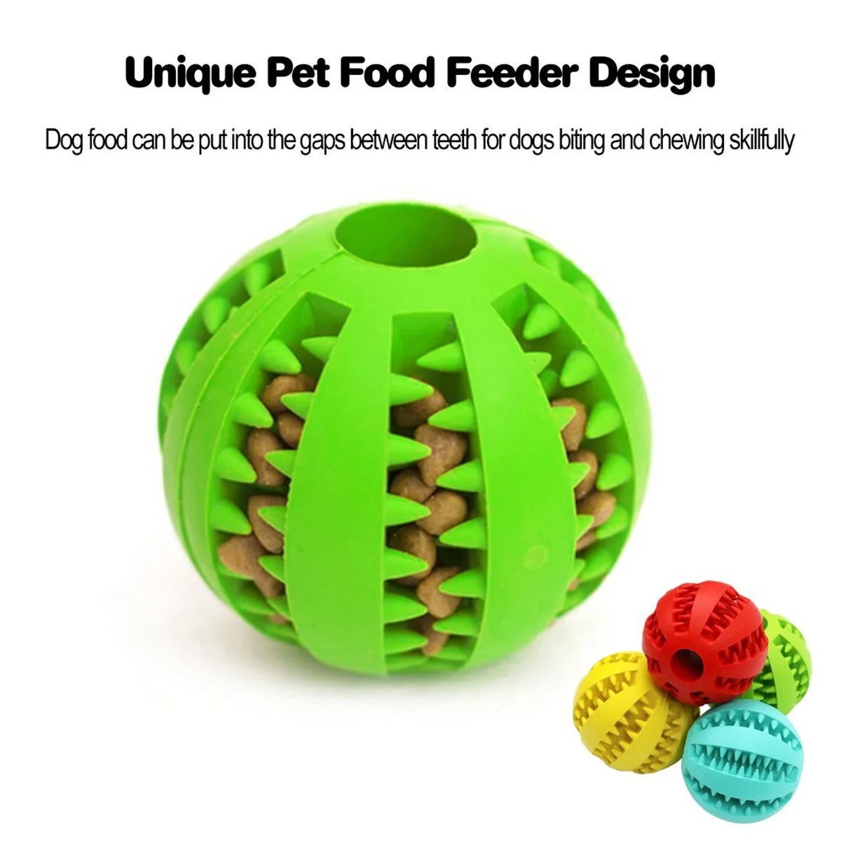 Natural Rubber Pet Dog Toys Dog Chew Toys Tooth Cleaning Treat Ball Extra-tough Interactive Elasticity Ball5cm for Pet Products