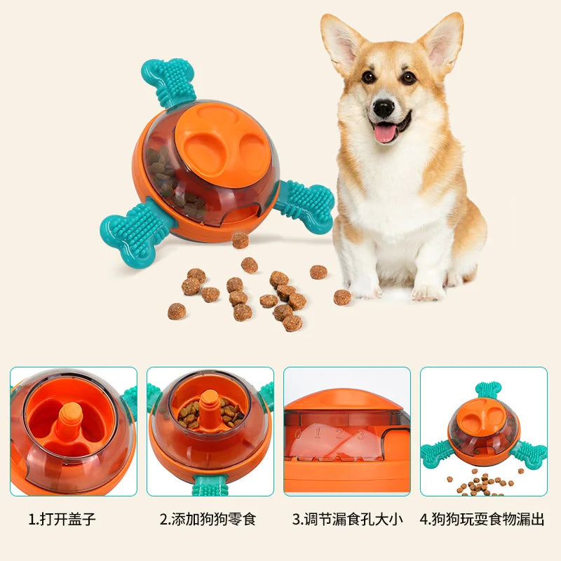 Pet supplies: UFO shaped tumbler, leakage ball, cat dog automatic feeder, dog puzzle and boredom relief tool, dog grinding toy