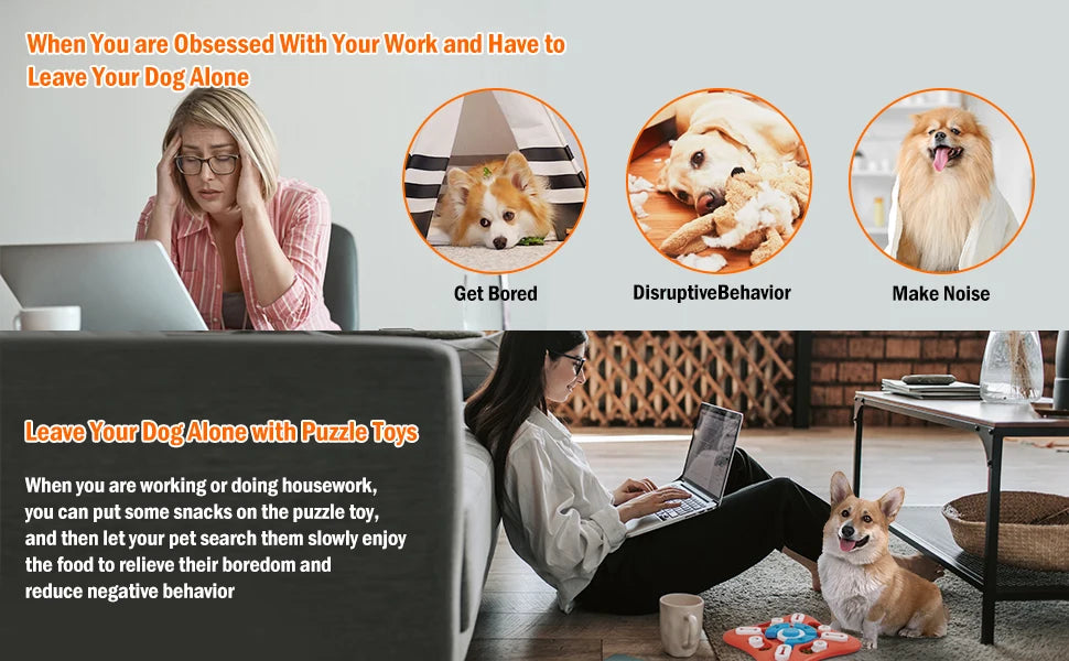 Dog Puzzle Toys for IQ Training & Mental Enrichment, Interactive Dog Toys for Large Medium Small Dogs,Dog Treat Puzzle Dispensin