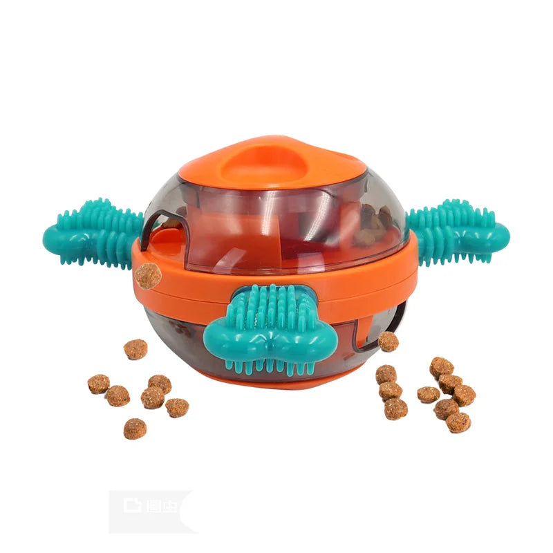 Pet supplies: UFO shaped tumbler, leakage ball, cat dog automatic feeder, dog puzzle and boredom relief tool, dog grinding toy