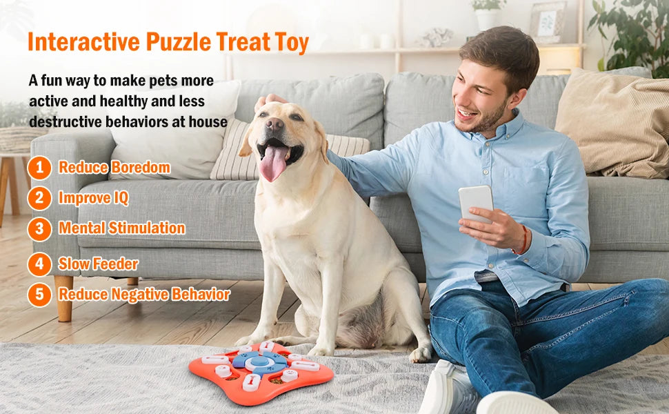Dog Puzzle Toys for IQ Training & Mental Enrichment, Interactive Dog Toys for Large Medium Small Dogs,Dog Treat Puzzle Dispensin