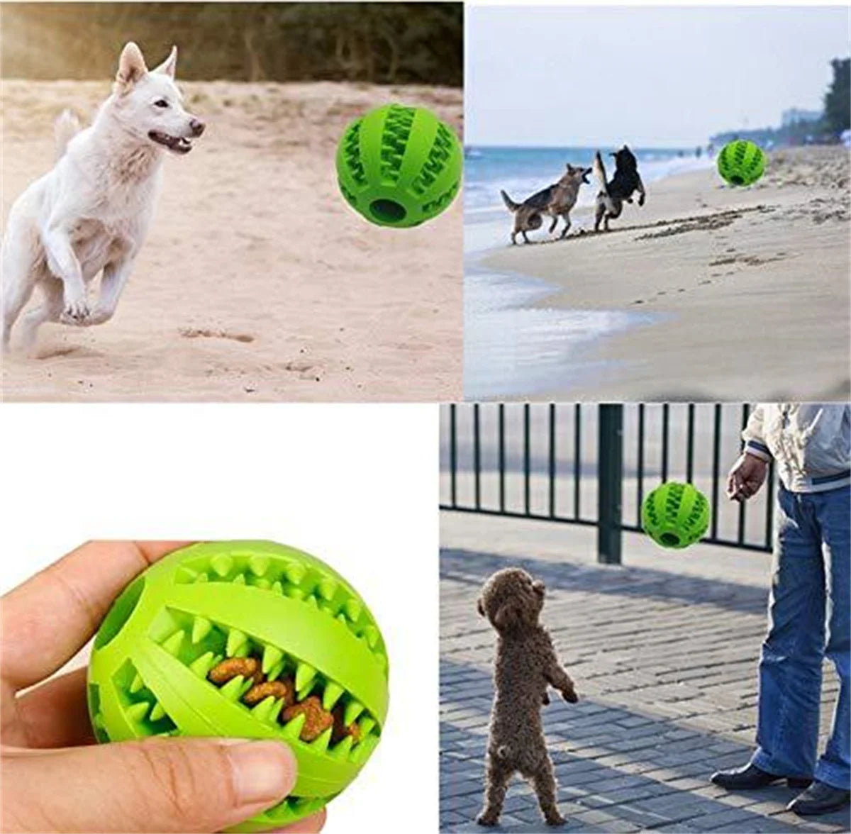 Natural Rubber Pet Dog Toys Dog Chew Toys Tooth Cleaning Treat Ball Extra-tough Interactive Elasticity Ball5cm for Pet Products