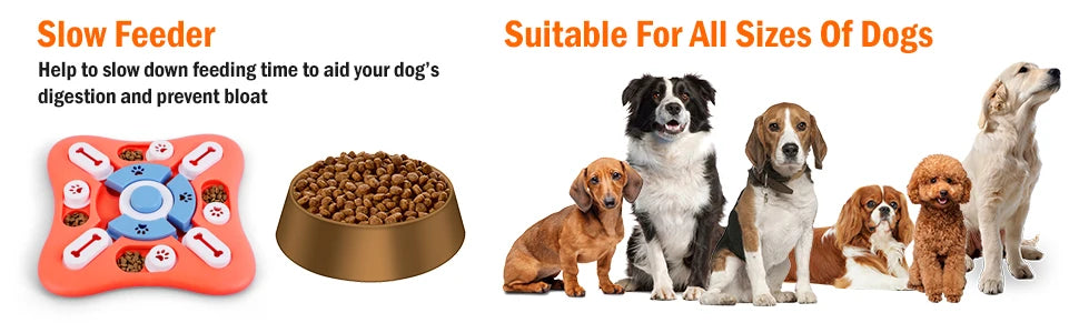 Dog Puzzle Toys for IQ Training & Mental Enrichment, Interactive Dog Toys for Large Medium Small Dogs,Dog Treat Puzzle Dispensin