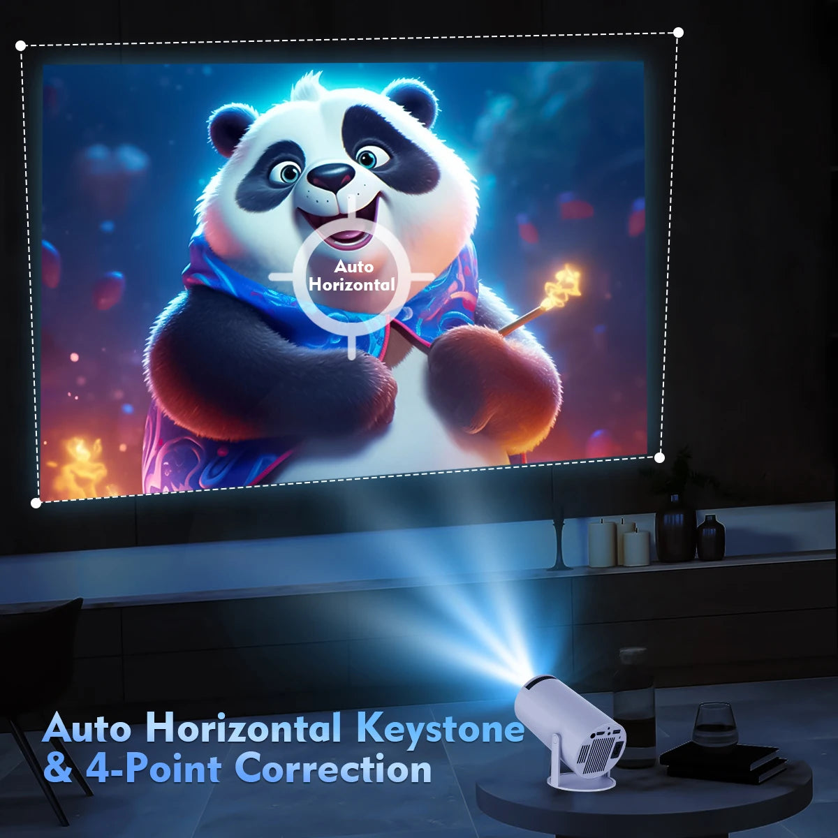Magcubic Projector Android 11 4K 1280*720P HY300 Dual Wifi 260ANSI 180°flexibele BT5.0 Cinema Outdoor Draagbare Projector HY300 Pro