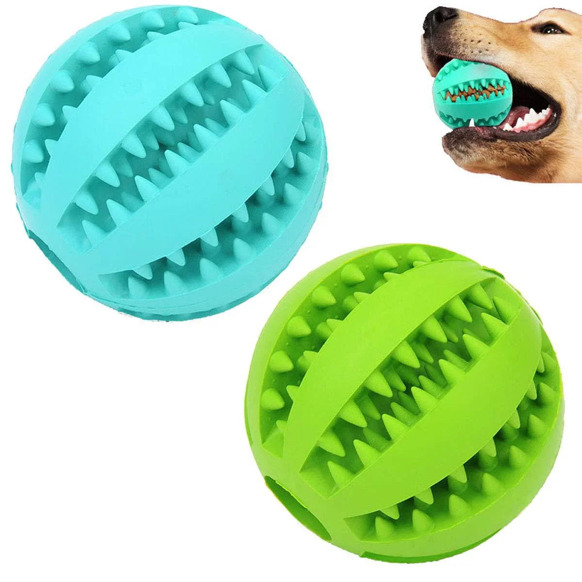 Natural Rubber Pet Dog Toys Dog Chew Toys Tooth Cleaning Treat Ball Extra-tough Interactive Elasticity Ball5cm for Pet Products