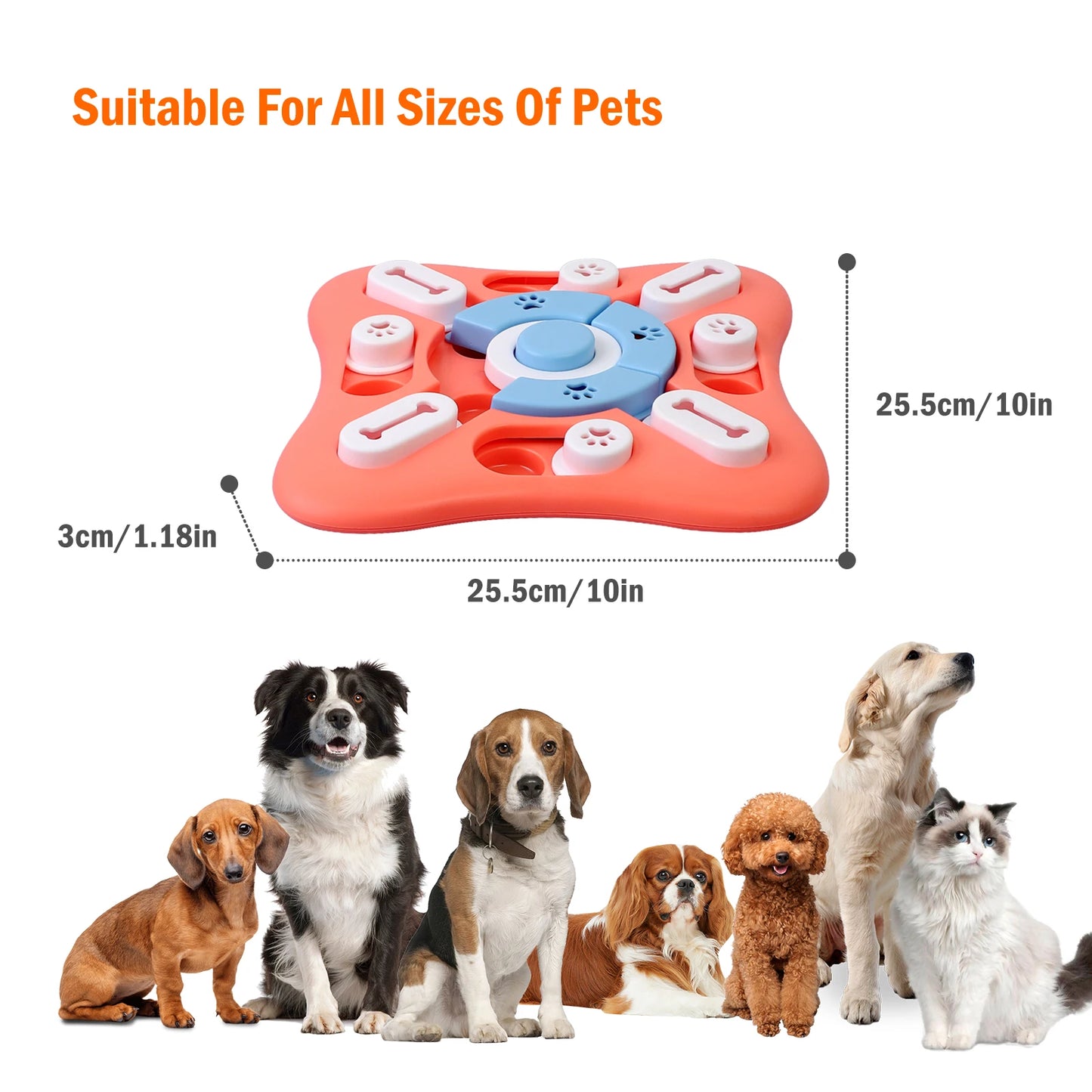 Dog Puzzle Toys for IQ Training & Mental Enrichment, Interactive Dog Toys for Large Medium Small Dogs,Dog Treat Puzzle Dispensin