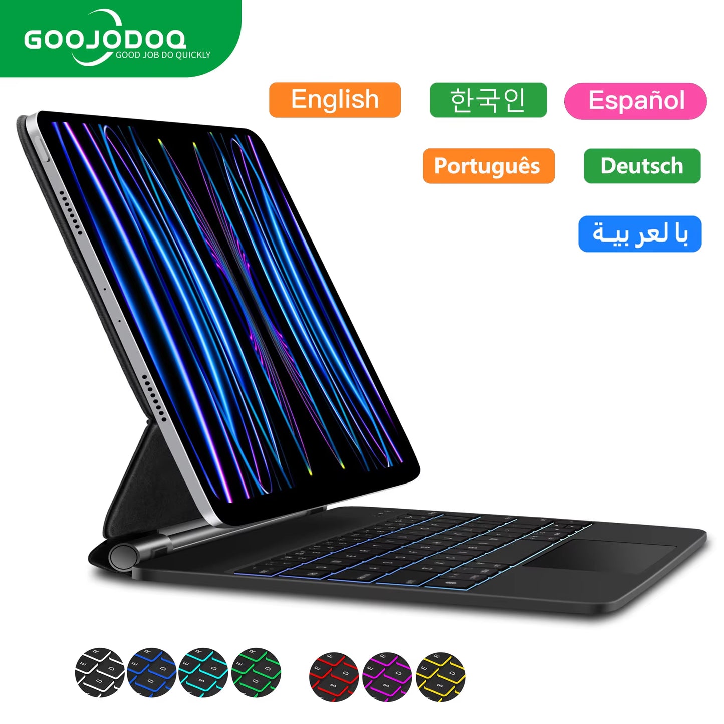 Backlight Magic Keyboard for Ipad Air 6 2024 Case for Ipad Air 11 Inch Case Ipad Air 5 Air 4 10.9 Inch Cover Folio