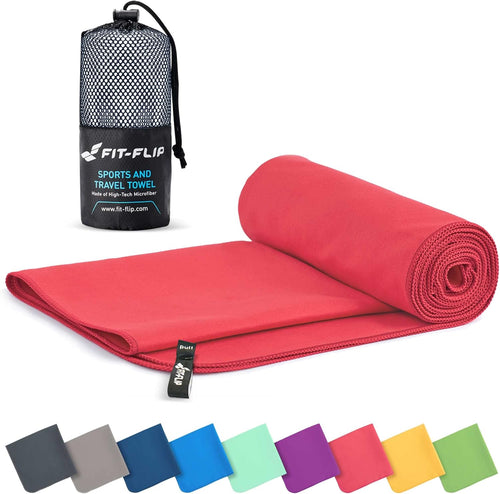 Fit-Flip Mikrofaser Handtuch - Kompakte Microfaser Handtücher - Ideal Als Sporthandtuch, Reisehandtuch, Strandtuch - Schnelltrocknend Und Leicht - Badetuch Groß - Sport, Fitness, Sauna