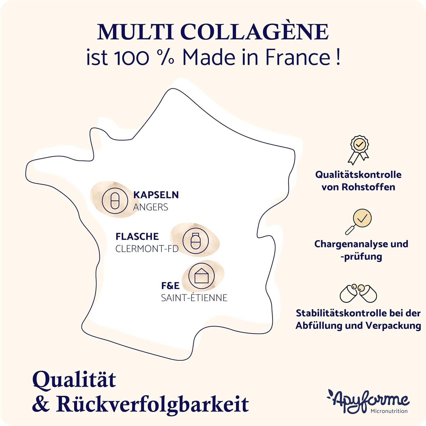 - Patentiertes Kollagen + Hyaluronsäure - Produkt Des Jahres 2023-3 Patente Und 16 Klinische Studien - 2-Monats-Kur - 60 Kapseln - Multi Collagène
