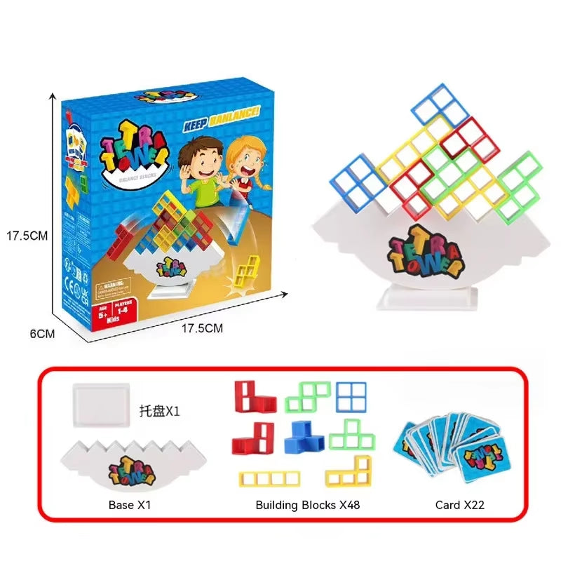 Tetra Tower Balance Stacking Puzzle Game - Ultimate Fun for Family Nights and Parties!