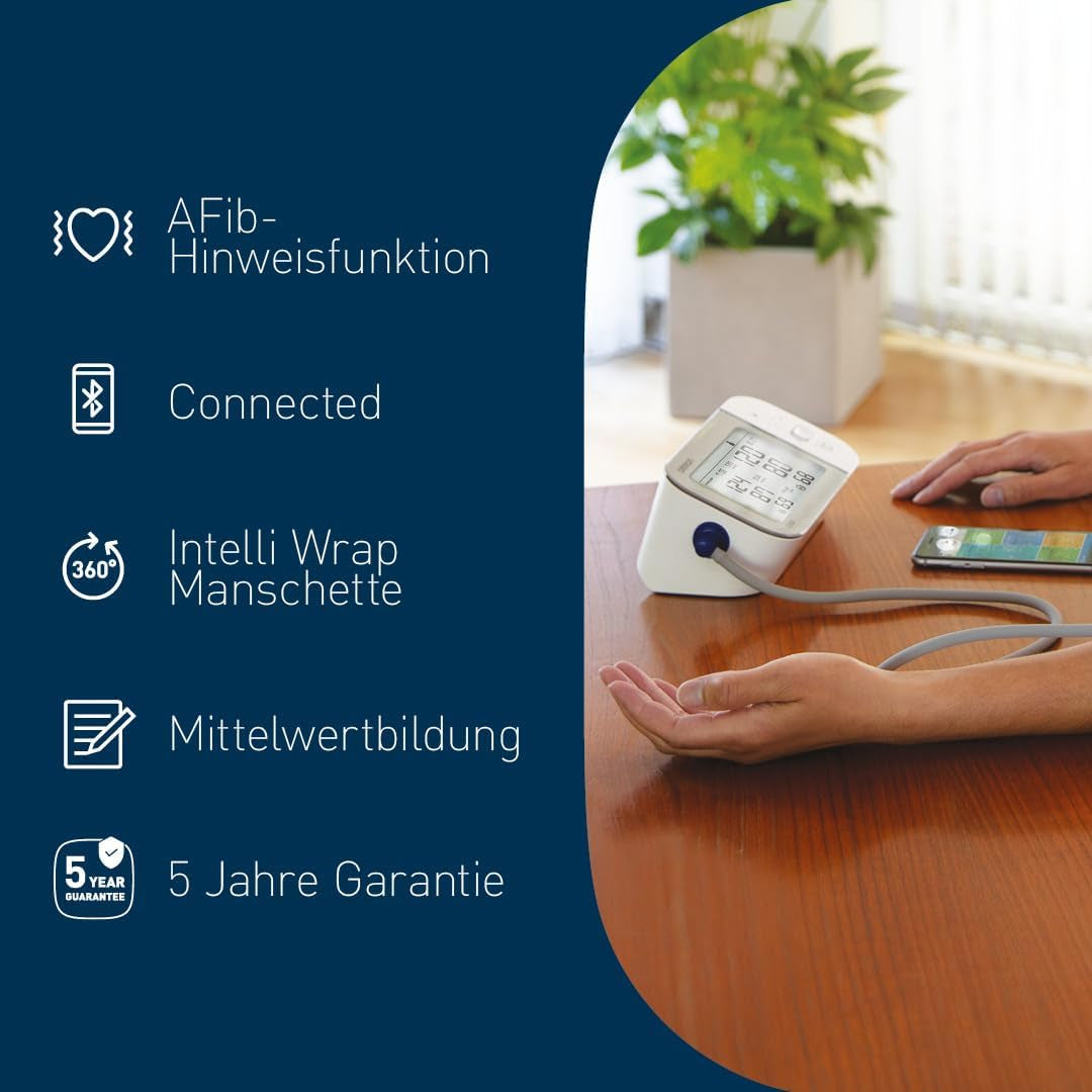 OMRON X7 Smart - Automatisches Oberarm-BlutdruckmessgerΓ€t | Testsieger Stiftung Warentest 11/23 | Afib-Erkennung | Klinisch Validiert - Auch FΓΌr Diabetiker | Mit Kostenloser Smartphone App | 22-42 Cm