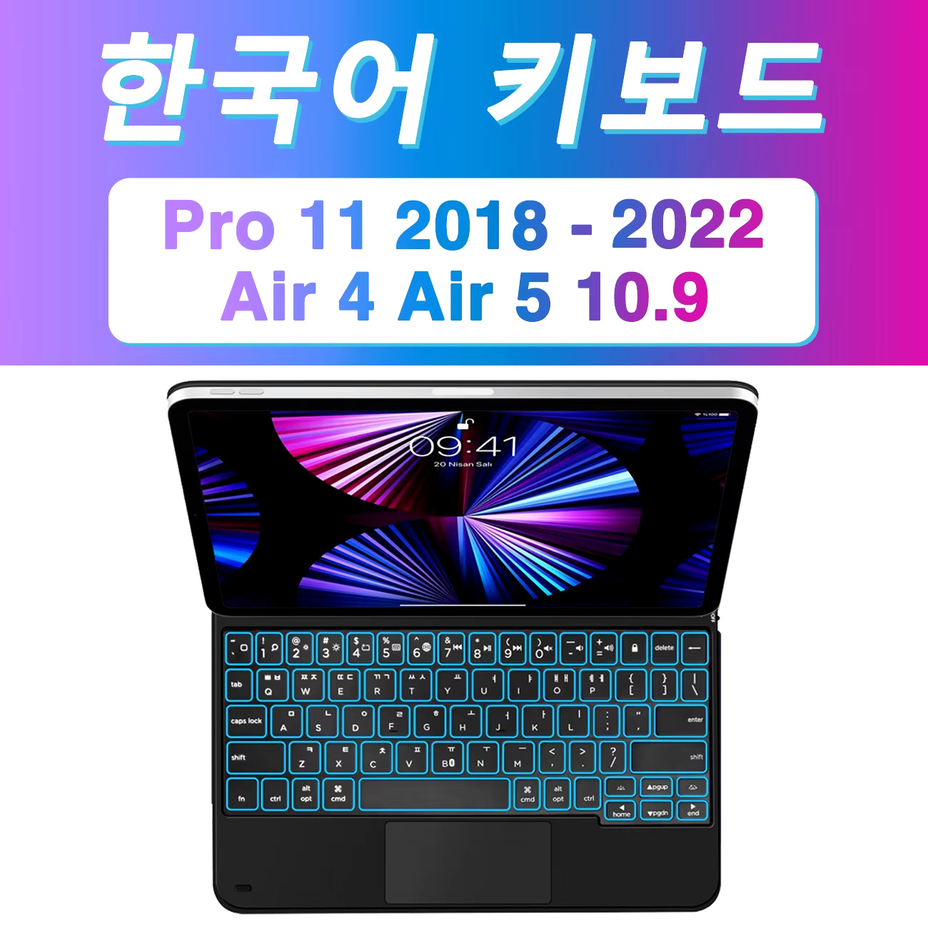 Backlight Magic Keyboard for Ipad Air 6 2024 Case for Ipad Air 11 Inch Case Ipad Air 5 Air 4 10.9 Inch Cover Folio