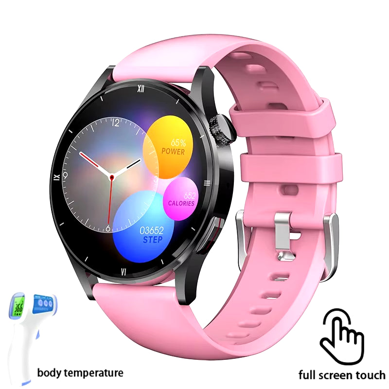 Watch for Men Smart Watch AMOLED HD Screen Body Temperature Detection Ai Smart Voice Smartwatch 2024 Bluetooth Call Clock