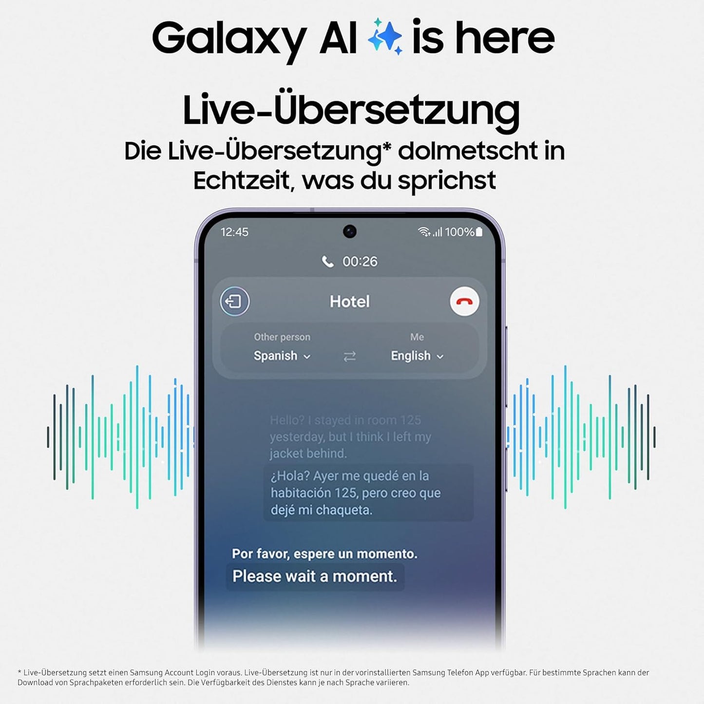 Samsung Galaxy S24 AI Smartphone, Android-Handy Ohne Vertrag, 8 GB RAM, 256 GB Speicher, 50-Mp-Kamera, Lange Akkulaufzeit, Cobalt Violet, 3 Jahre Herstellergarantie