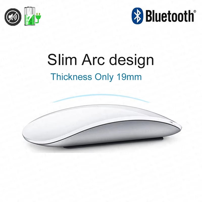 For Apple Wireless Bluetooth Rechargeable Silent Multi Arc Touch Mice Ultra-Thin Magic Mouse for Macbook Pro Air Mini Laptop PC