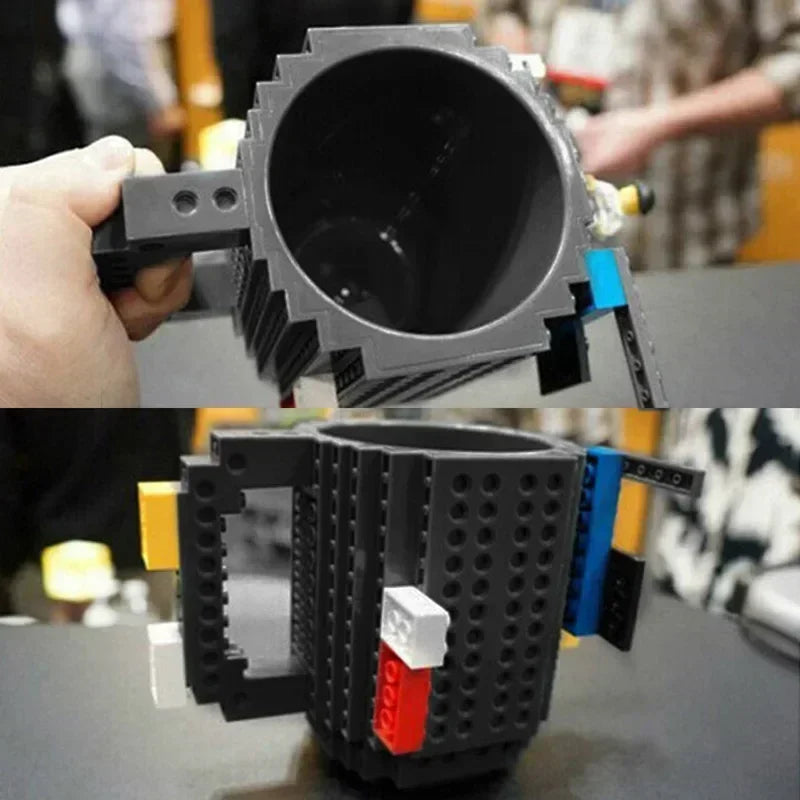 350ml Creative Building Block Mug - Versatile Coffee and Water Holder