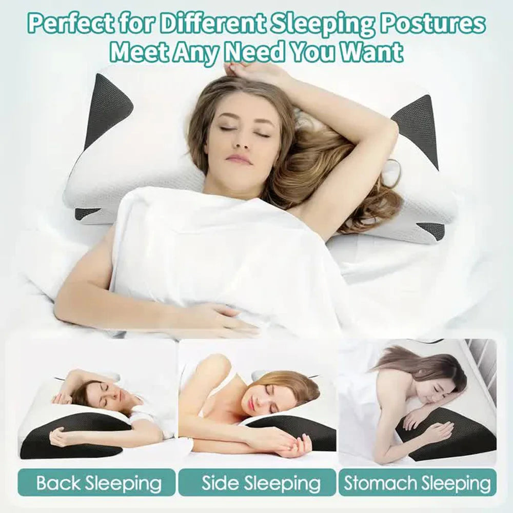 Transform Your Sleep with the Ultimate Butterfly Memory Foam Neck Pillow – Unmatched Comfort and Support for Restful Nights!