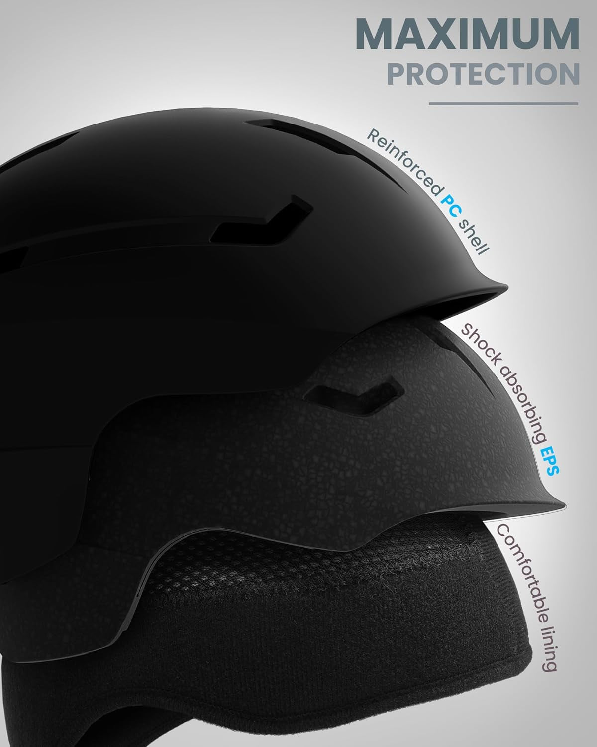 Outdoormaster Skihelm-Set: Premium Snowboard-Helm mit Brille für Erwachsene - 12 Belüftungsöffnungen für optimalen Komfort - Ideal für Männer, Frauen und Jugendliche