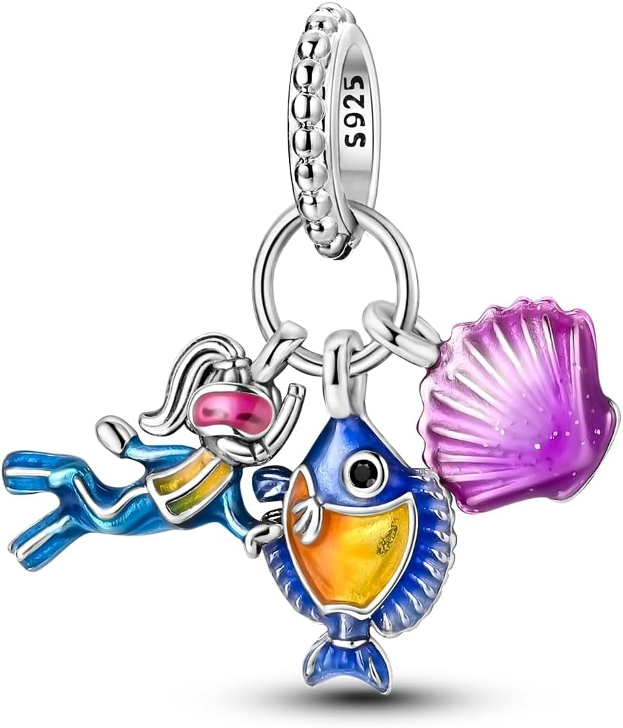 MULA Charms Anhänger Silber 925 Für Armbänder, Kompatibel Mit Europäischen Armbändern Und Halskette Für Frauen