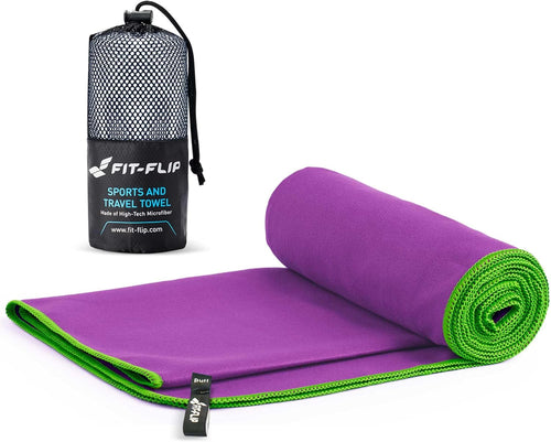 Fit-Flip Mikrofaser Handtuch - Kompakte Microfaser Handtücher - Ideal Als Sporthandtuch, Reisehandtuch, Strandtuch - Schnelltrocknend Und Leicht - Badetuch Groß - Sport, Fitness, Sauna
