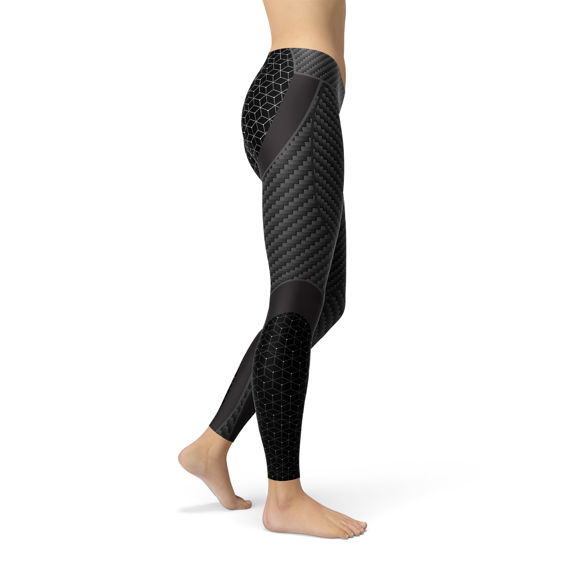 Dames sportleggings van koolstofvezel