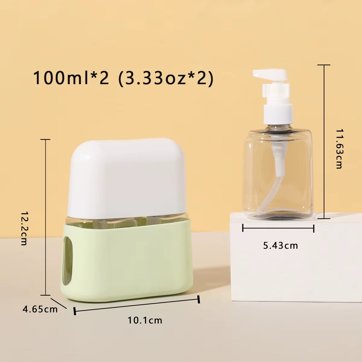 2 in 1 100Ml Travel Bottle Set Combination Shampoo Shower Gel Hand Wash Lotion Split Empty Bottle Travel Kit Accessories