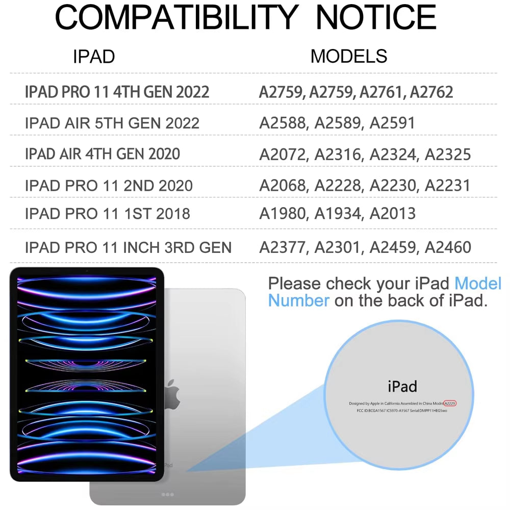 Backlight Magic Keyboard for Ipad Air 6 2024 Case for Ipad Air 11 Inch Case Ipad Air 5 Air 4 10.9 Inch Cover Folio