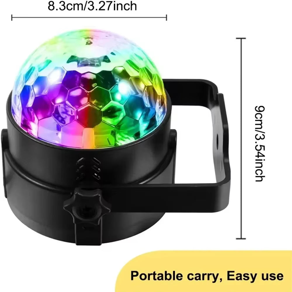 7 Colors Strobe Light Sound Activated Stage with Remote Control Disco Ball Lamps for Home Room Parties Kids Birthday Wedding Bar