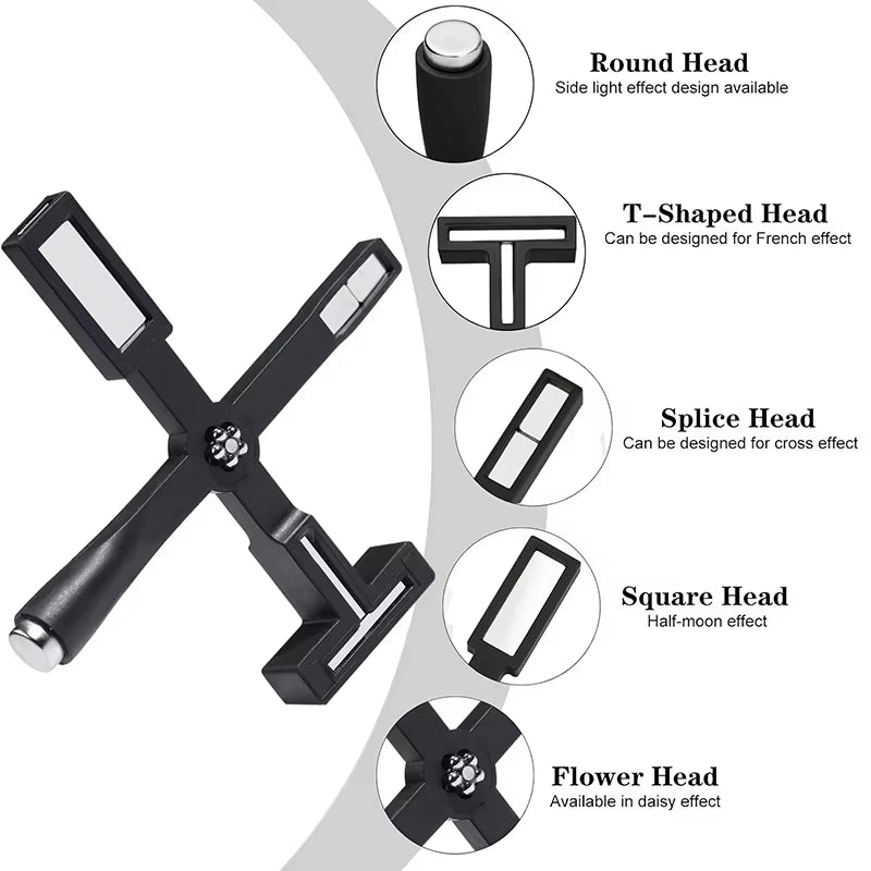 Upgrade Multifunctional Cat Eye Magnet 5IN1 Nail Art Magnet Stick with Sleeve DIY Cross Line Strip Effect Manicure Tools