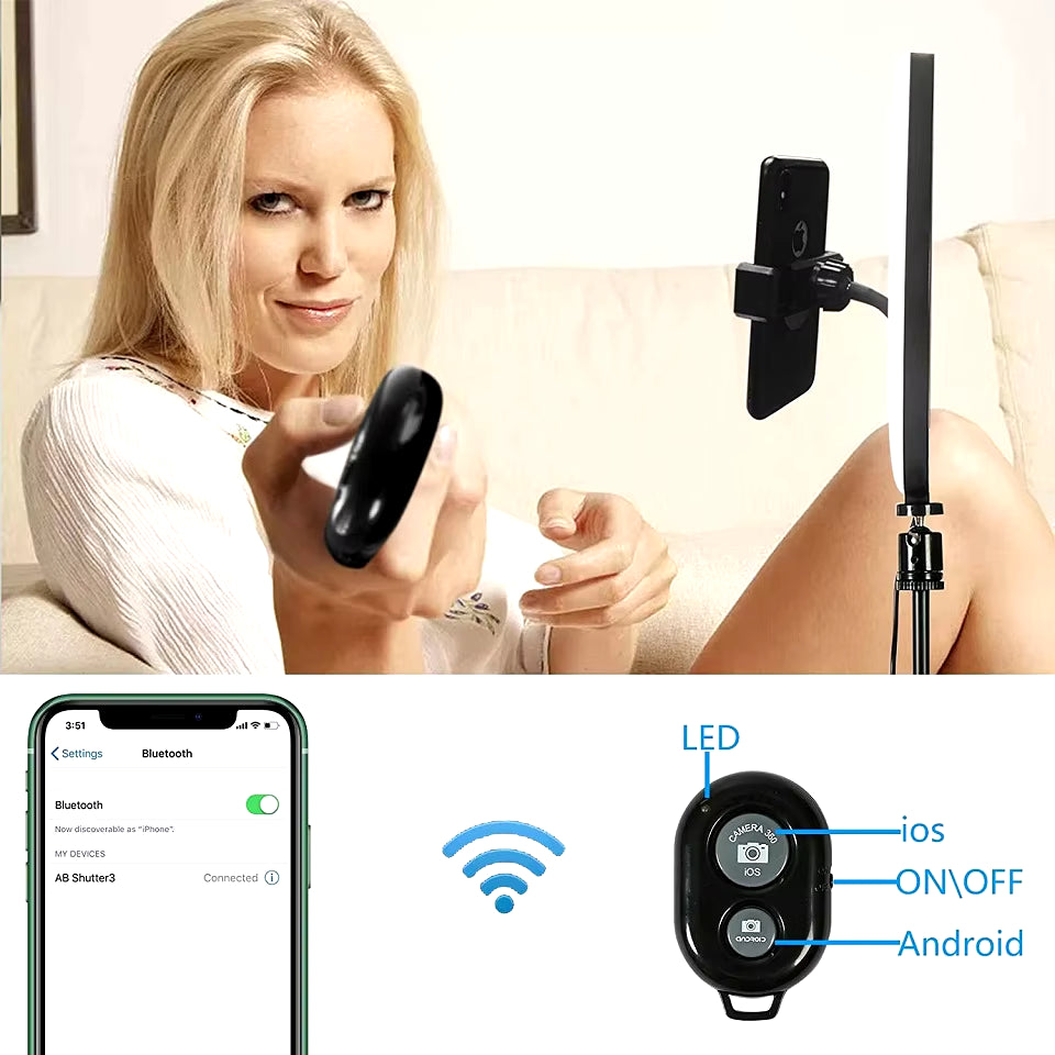 10In RGB Selfie Ring Light Tripod LED Fill Light Photography Ringlight Phone Stand Holder Circle Lamp Trepied Streaming Youtobe