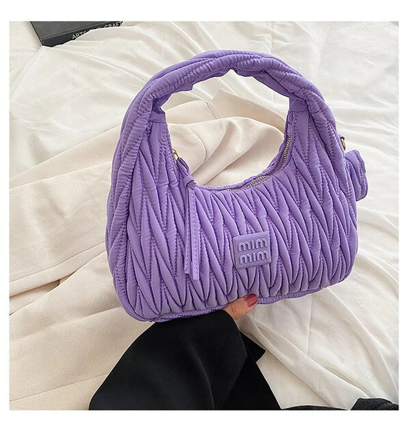 Luxury Brand Nylon Hobos Shoulder Bag for Women Handbag Clutch Purses 2023 New Brand Designer Evening Tote with Coin Purse