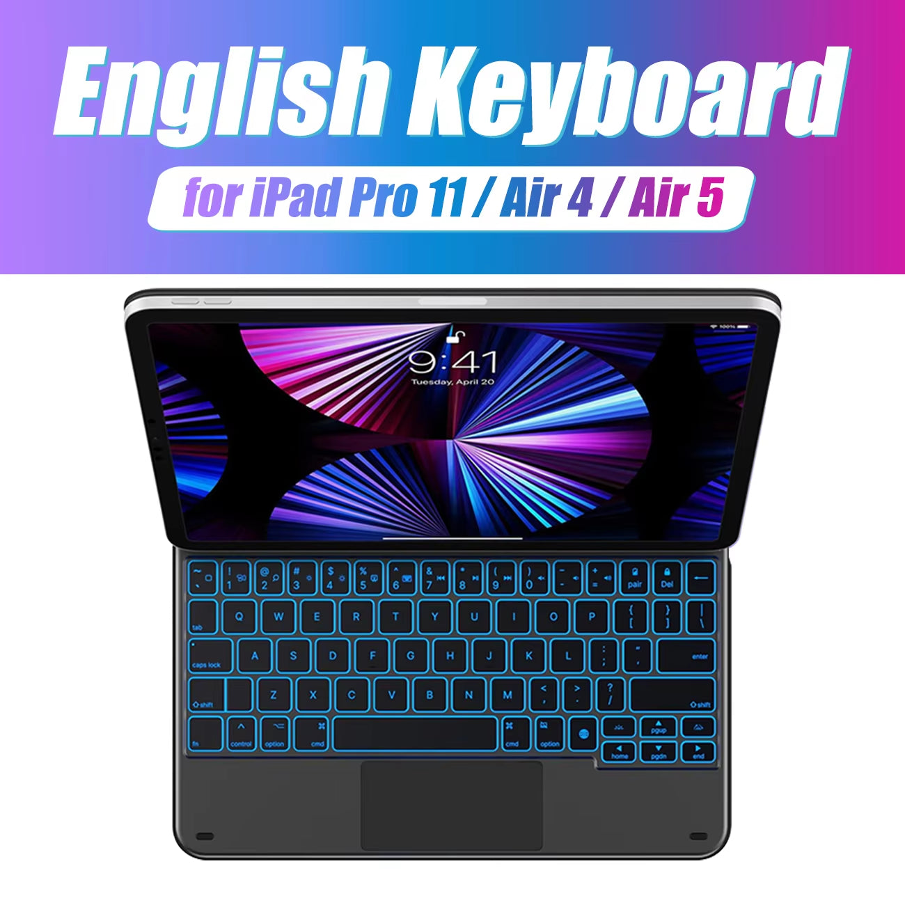 Backlight Magic Keyboard for Ipad Air 6 2024 Case for Ipad Air 11 Inch Case Ipad Air 5 Air 4 10.9 Inch Cover Folio