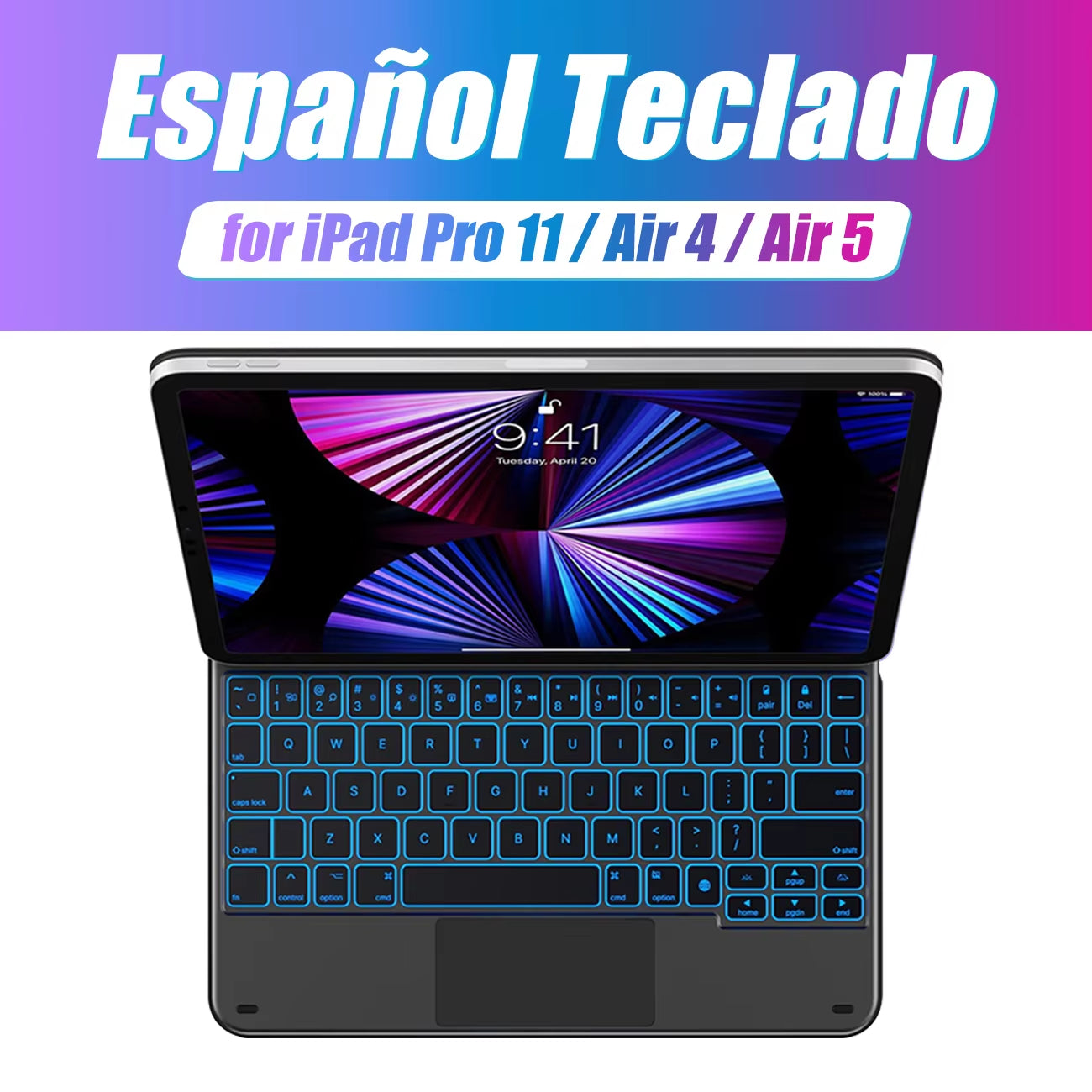 Backlight Magic Keyboard for Ipad Air 6 2024 Case for Ipad Air 11 Inch Case Ipad Air 5 Air 4 10.9 Inch Cover Folio