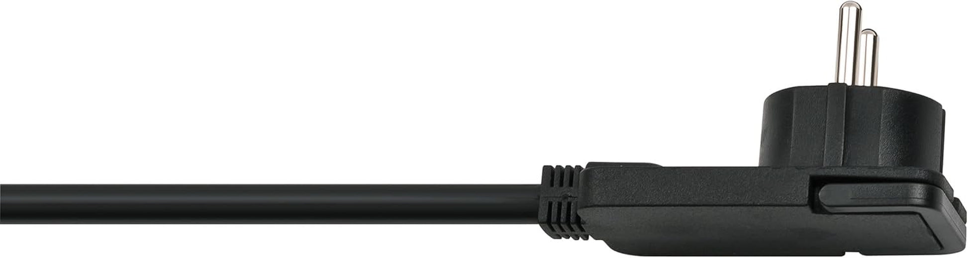 Brennenstuhl Qualitäts-Kunststoff-Verlängerungskabel Mit Flachstecker (Verlängerungskabel Flach Für Innen Mit 2M Kabel) Schwarz