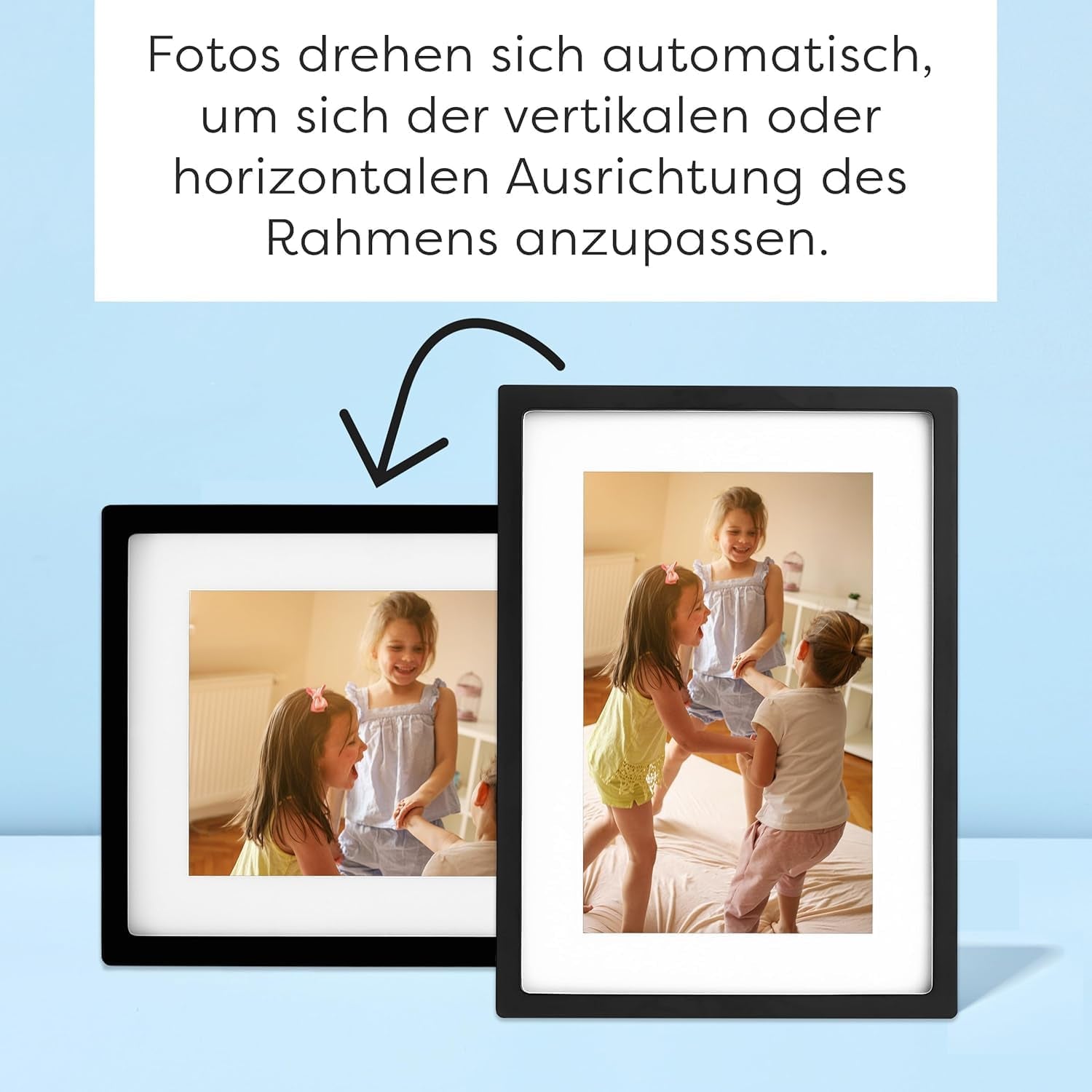 Frame - 10" WLAN Digitaler Bilderrahmen mit Touch-Screen | Sofort Fotos per E-Mail oder App senden | Ideales Geschenk mit Cloud Storage