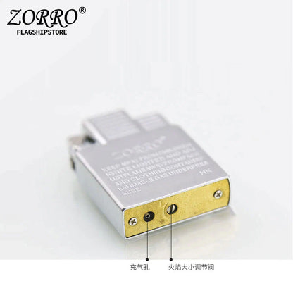 ZORRO Original Dual Fire Torch Lighter Gas Kerosene Jet Windproof Cigar Lighter Flint Movement Inflatable Lighter Liner DIY Tool