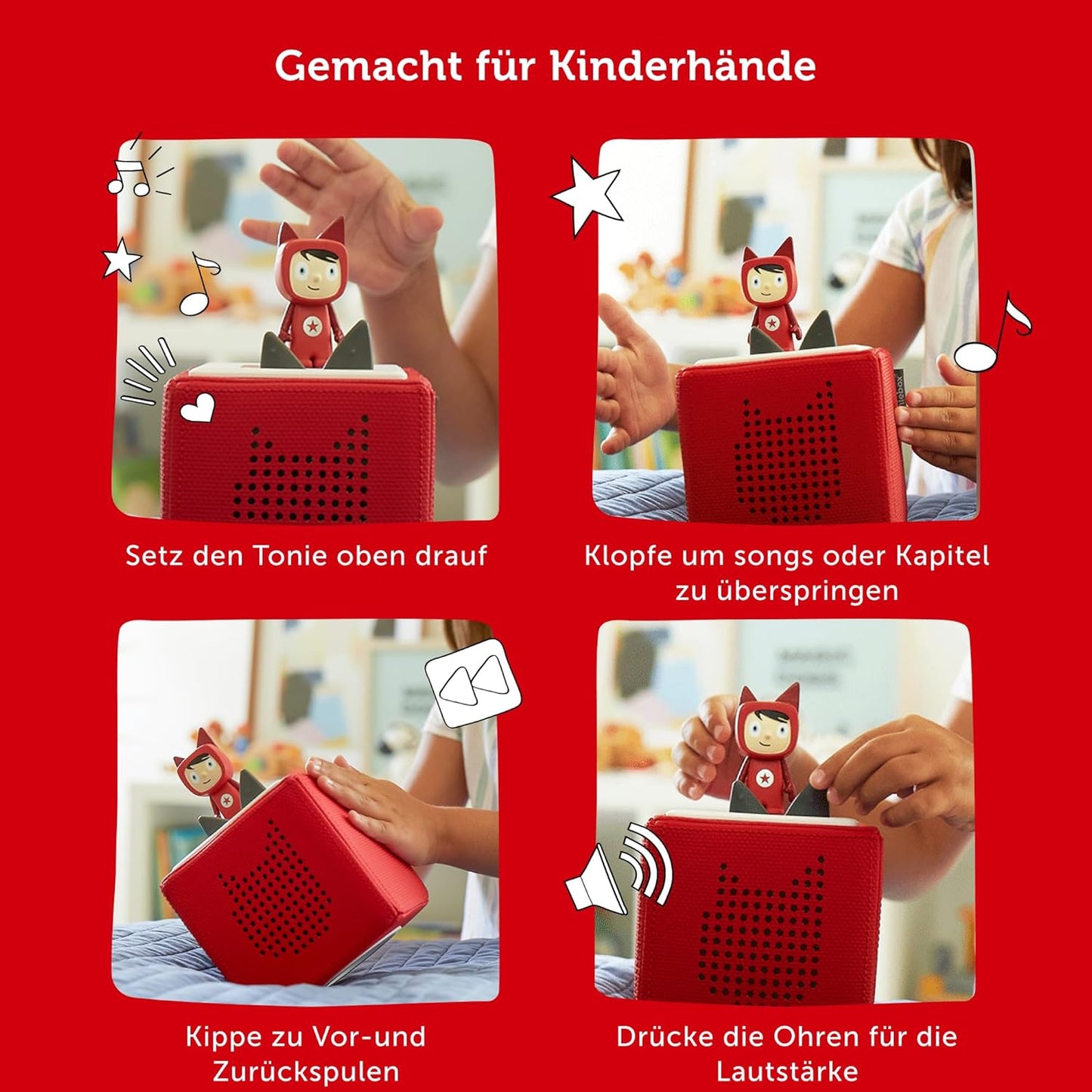 Tonies Toniebox Starter Set - Kabellose Musikbox mit Kreativ Figur für Kinder, 7 Std. Akku, Hellblau - Hörbücher & Lieder zum Entdecken!