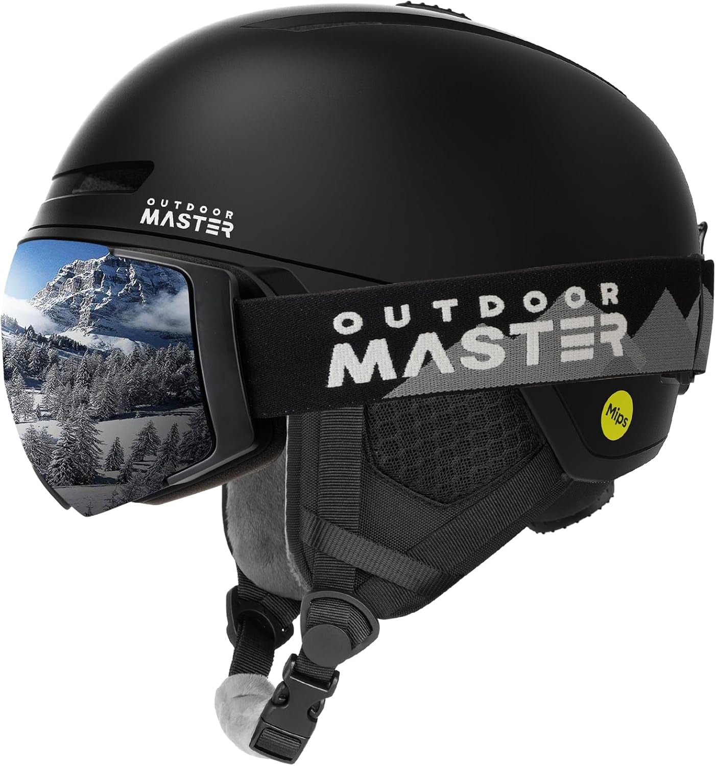 Outdoormaster MIPS Ski Helmet & PRO Goggles Set - Adjustable Snowboard Helmet & Snow Goggles for Men, Women & Juniors
