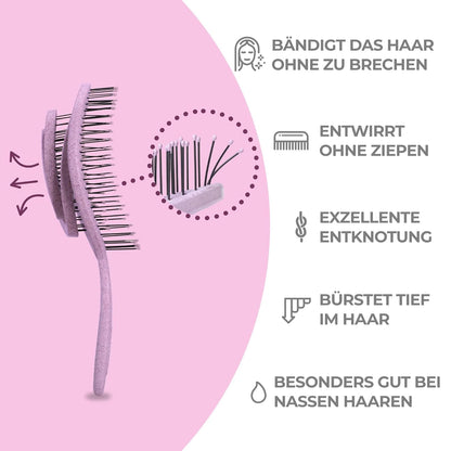 Ninabella Entwirrbürste - Sanfte Profi-Haarbürste für Locken & Langes Haar in Limetten Grün - Perfekt für die ganze Familie!