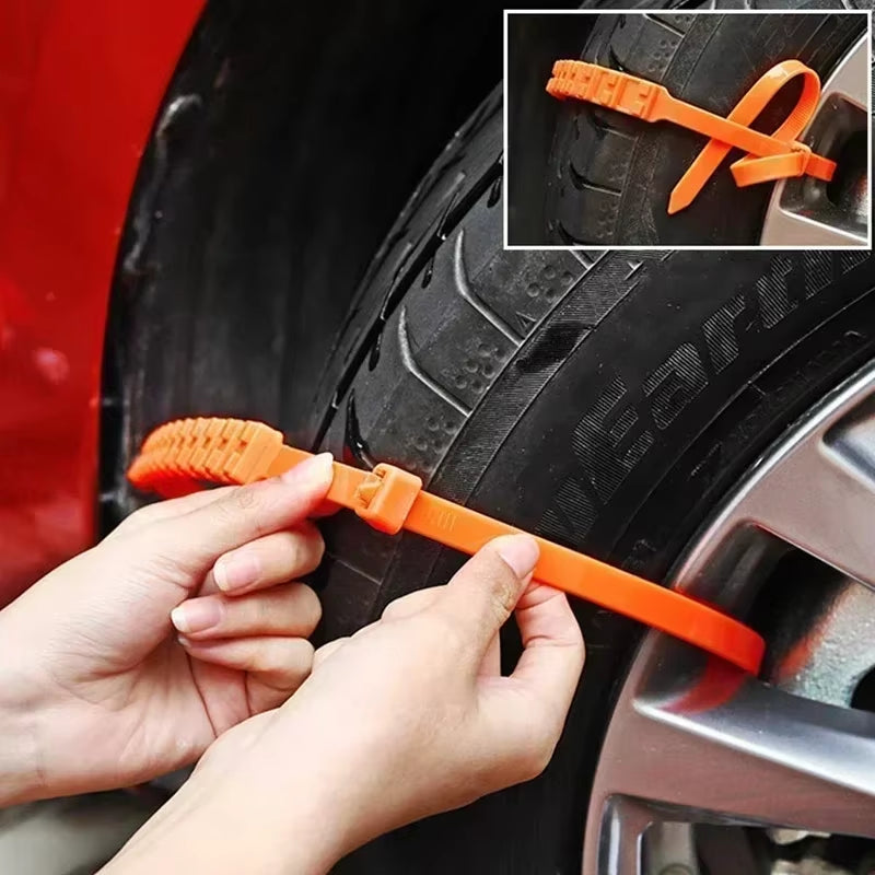 Winter Tire Anti-Skid Chains for Cars and Motorcycles - 10/20 Piece Set for Emergency Outdoor Use