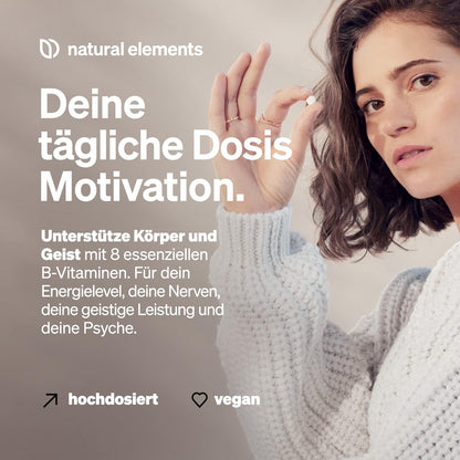 Vitamin B Komplex - 180 Tabletten - Premium: Mit Bio-Aktivformen, Quatrefolic® & Kofaktoren - Vegan, Hochdosiert, Ohne Unnötige Zusätze – in Deutschland Produziert & Laborgeprüft