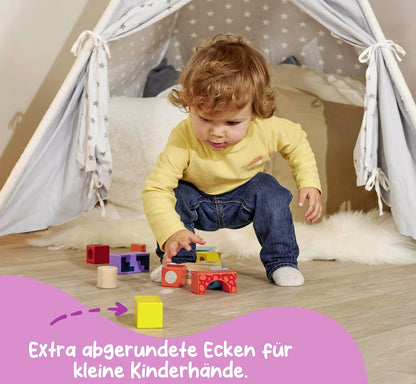 Eichhorn Klangbausteine - 12 Farbige Geräusch-Hölzer für Spaß und Lernen ab 12 Monaten!