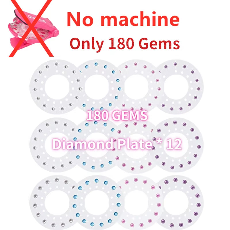 360 Gems Kit Hair Gems Machine Princess Girls Make up Toy Set DIY Crystal Rhinestone Sticker Hair Decoration for Girls Toy Gifts