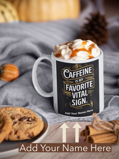 Coffee Life Mug | Celebrate Your Daily Ritual | Custom Coffee Mug | Create Your Unique Design | Add Your Name | Funny Coffee Mug (11,15 oz)