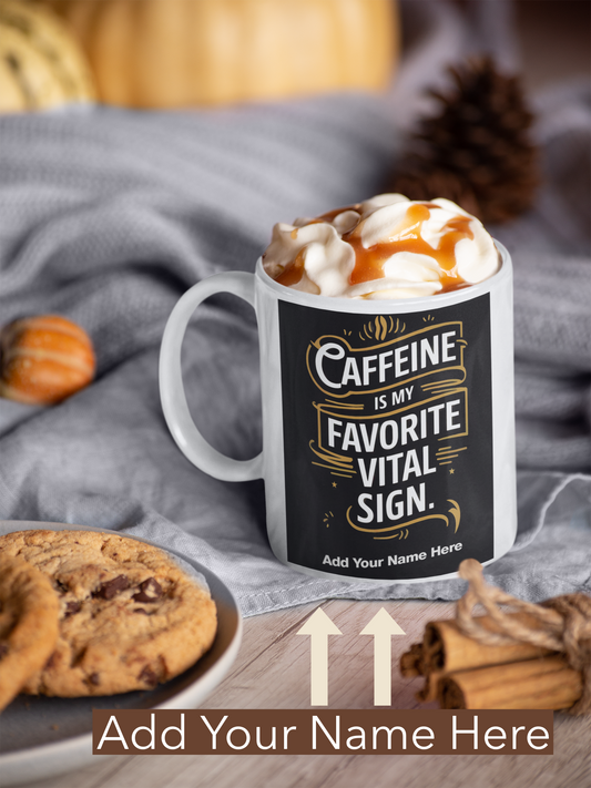 Coffee Life Mug | Celebrate Your Daily Ritual | Custom Coffee Mug | Create Your Unique Design | Add Your Name | Funny Coffee Mug (11,15 oz)